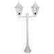Turin Twin Head Short Post Light - White Finish / B22 Turin Twin Head Short Post Light - White Finish / B22